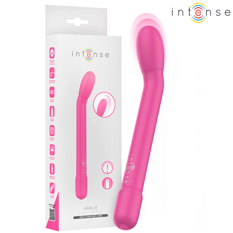 INTENSE - KARLIE STIMOLATORE PUNTO G RICARICABILE ROSA - INTENSE FUN | Lingerie Harness Boutique