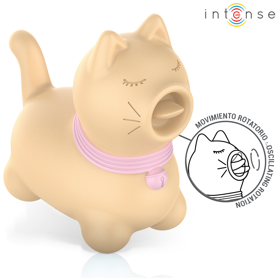 INTENSE - STIMOLATORE TOLOSA CON LINGUA ROTANTE A 360° GIALLO - INTENSE FUN | Lingerie Harness Boutique