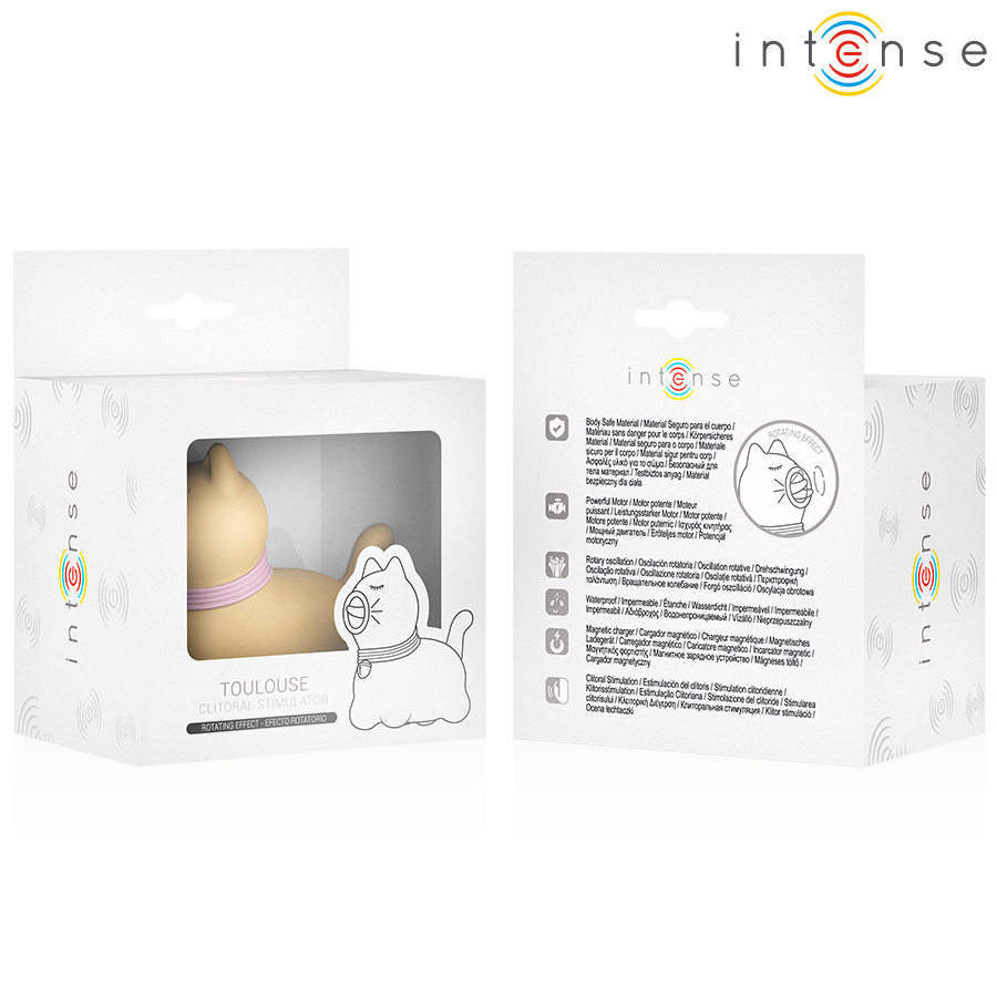 INTENSE - STIMOLATORE TOLOSA CON LINGUA ROTANTE A 360° GIALLO - INTENSE FUN | Lingerie Harness Boutique