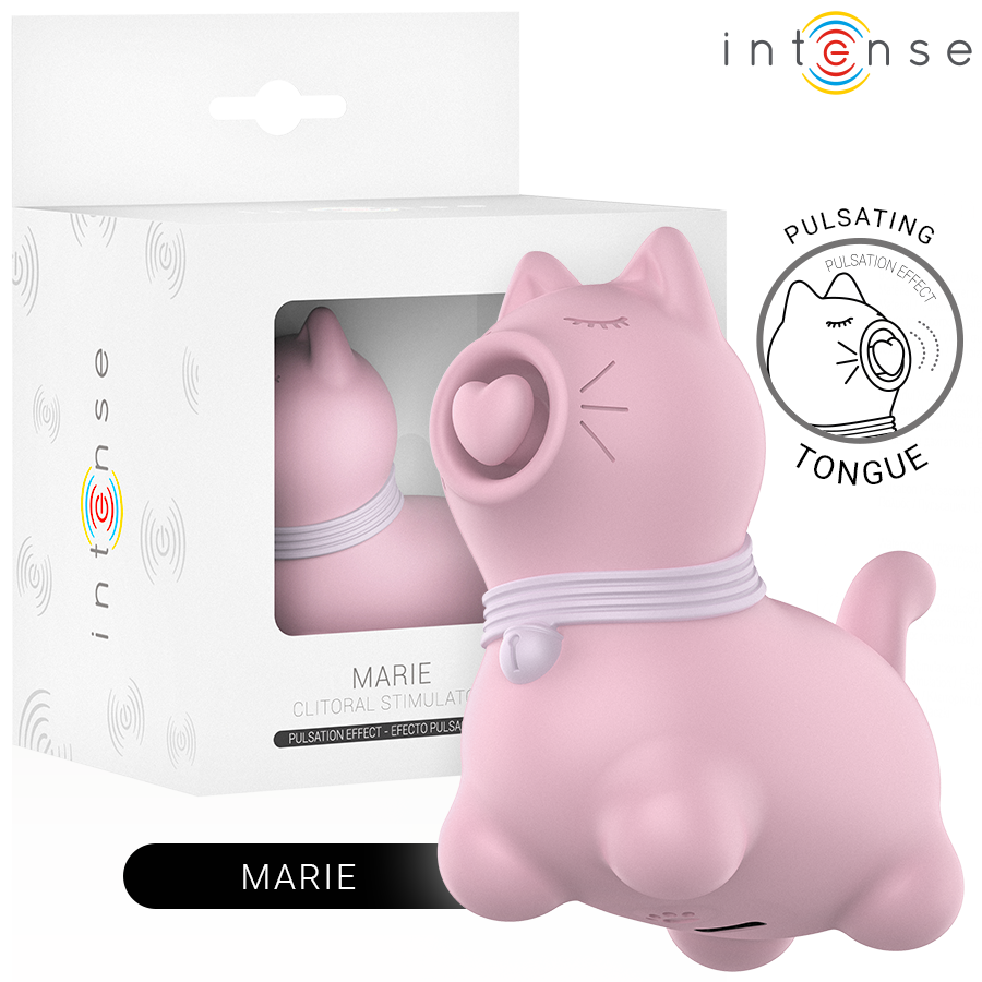 INTENSE - STIMOLATORE DELLA LINGUA CON EFFETTO PULSAZIONE MARIE PINK - INTENSE FUN | Lingerie Harness Boutique