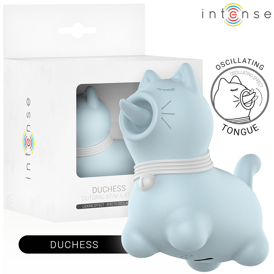 INTENSE - STIMOLATORE DUCHESS CON LINGUA ROTANTE 360º BLU - INTENSE FUN | Lingerie Harness Boutique