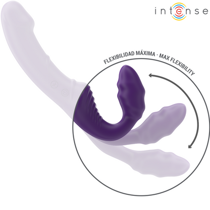 INTENSE - JILL DOPPIO VIBRATORE 20 CM VIOLA TELECOMANDO - INTENSE FUN | Lingerie Harness Boutique