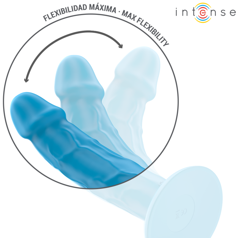 INTENSE - PHOEBE VIBRATORE REALISTICO 10 VIBRAZIONI TELECOMANDO BLU - INTENSE FUN | Lingerie Harness Boutique