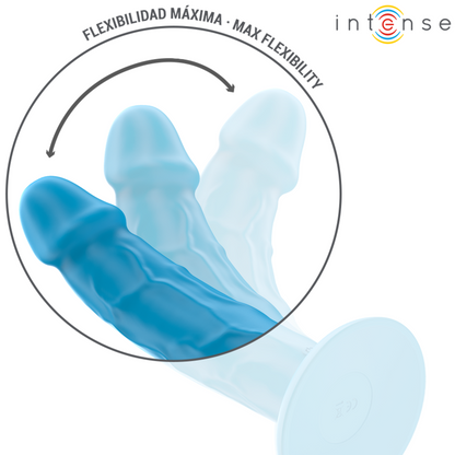 INTENSE - PHOEBE VIBRATORE REALISTICO 10 VIBRAZIONI TELECOMANDO BLU - INTENSE FUN | Lingerie Harness Boutique