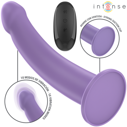 INTENSE - VIBRATORE EDDIE 17,5 CM 10 VIBRAZIONI VIOLA TELECOMANDO - INTENSE FUN | Lingerie Harness Boutique