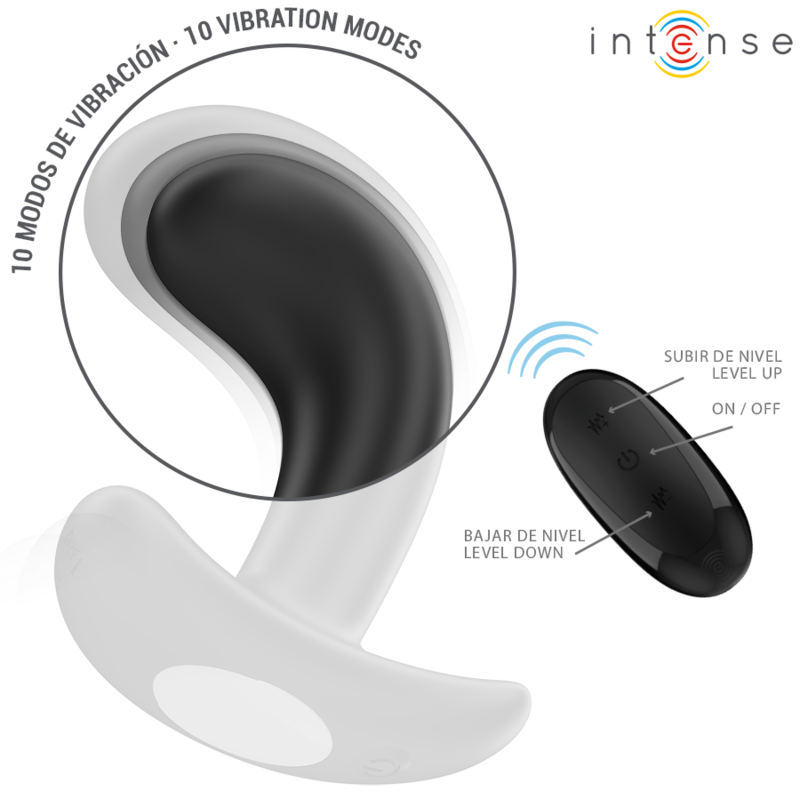 INTENSE - CHANDLER ANAL PLUG 10 VIBRAZIONI NERO TELECOMANDO - INTENSE ANAL TOYS | Lingerie Harness Boutique