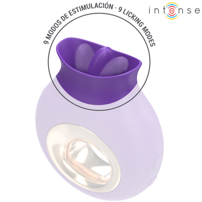 INTENSE - STIMOLATORE CLITORIDEO TULI 9 VIBRAZIONI E 9 OSCILLAZIONI VIOLA - INTENSE FUN | Lingerie Harness Boutique