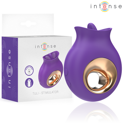 INTENSE - STIMOLATORE CLITORIDEO TULI 9 VIBRAZIONI E 9 OSCILLAZIONI VIOLA - INTENSE FUN | Lingerie Harness Boutique