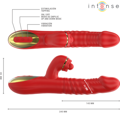 INTENSE - VIBRAZIONE THALIA E SPINTA E ROSSO TAPPING - INTENSE FUN | Lingerie Harness Boutique