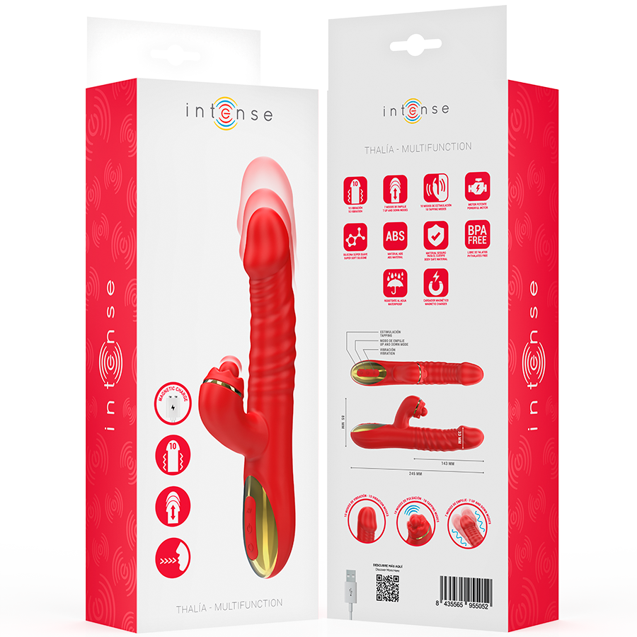 INTENSE - VIBRAZIONE THALIA E SPINTA E ROSSO TAPPING - INTENSE FUN | Lingerie Harness Boutique