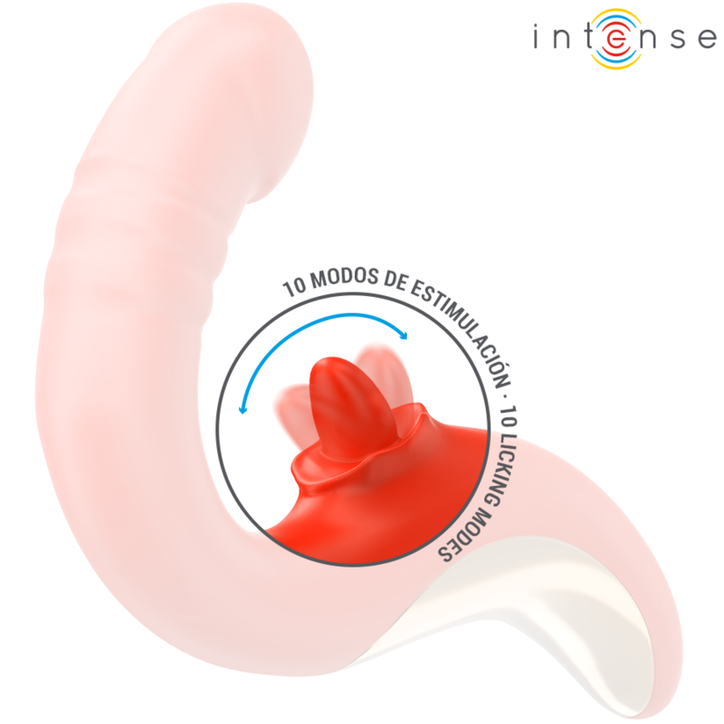 INTENSE - PAULINA VIBRATORE E STIMOLATORE A FORMA DI U ROSSO - INTENSE FUN | Lingerie Harness Boutique