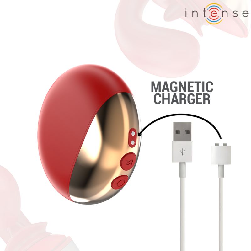 INTENSE - VIBRATORE E STIMOLATORE MARIAH A FORMA DI U 10 VIBRAZIONI ROSSO - INTENSE FUN | Lingerie Harness Boutique