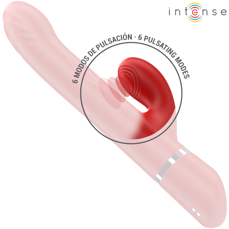 INTENSE - LELE VIBRATORE MULTIFUNZIONE ROTANTE E OSCILLANTE E STIMOLANTE ROSSO - INTENSE FUN | Lingerie Harness Boutique