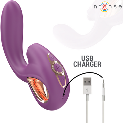 INTENSE - LALI VIBRATORE MULTIFUNZIONE PUNTO G TAPPING & THRUST & VIBRATION VIOLA - INTENSE FUN | Lingerie Harness Boutique