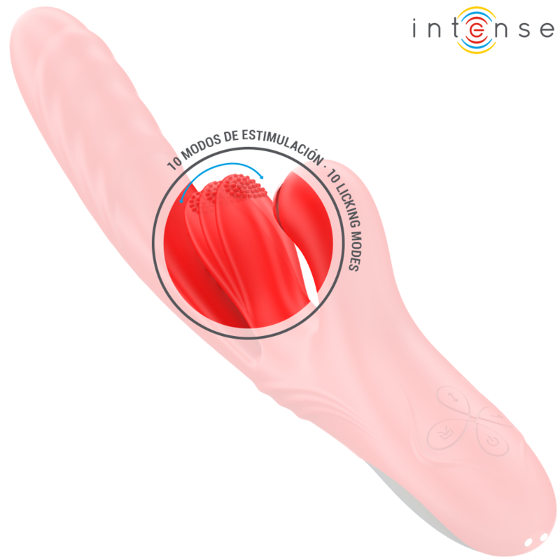 INTENSE - KAROL VIBRATORE MULTIFUNZIONE SPINTA E STIMOLAZIONE E ONDE STIMOLANTI ROSSO - INTENSE FUN | Lingerie Harness Boutique