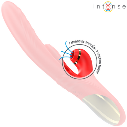 INTENSE - KAROL VIBRATORE MULTIFUNZIONE SPINTA E STIMOLAZIONE E ONDE STIMOLANTI ROSSO - INTENSE FUN | Lingerie Harness Boutique