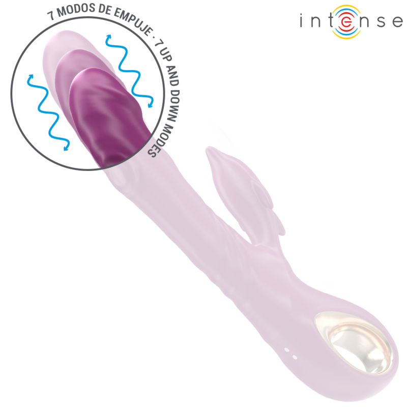 INTENSE - VIBRATORE MULTIFUNZIONE HALLE CON LINGUA STIMOLANTE A DELFINO VIOLA - INTENSE FUN | Lingerie Harness Boutique