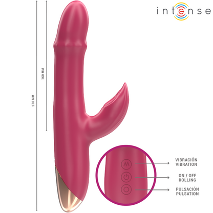 INTENSE - CHLOE VIBRATORE MULTIFUNZIONE 3 IN 1 ROSSO - INTENSE FUN | Lingerie Harness Boutique