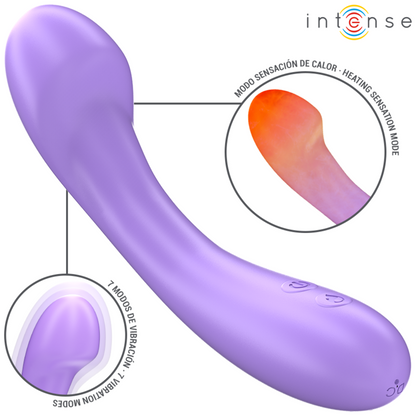 INTENSE - VIBRATORE BECKY 19 CM RISCALDABILE 7 VIBRAZIONI VIOLA - INTENSE FUN | Lingerie Harness Boutique