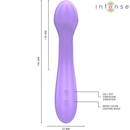 INTENSE - VIBRATORE BECKY 19 CM RISCALDABILE 7 VIBRAZIONI VIOLA - INTENSE FUN | Lingerie Harness Boutique
