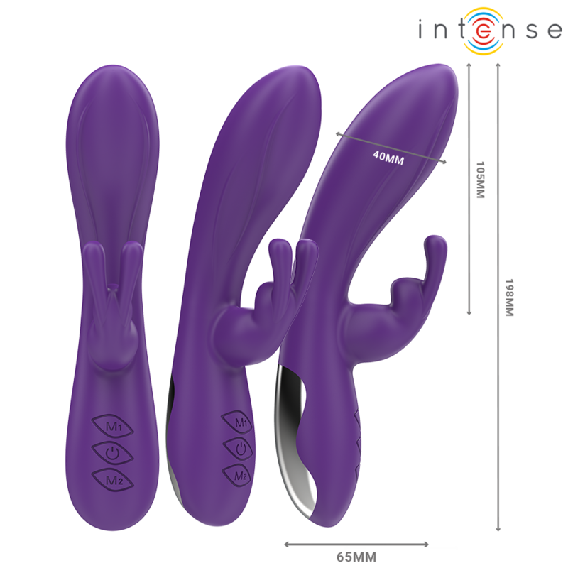 INTENSE - VIBRATORE RANDALL RABBIT 10 VIBRAZIONI VIOLA - INTENSE FUN | Lingerie Harness Boutique