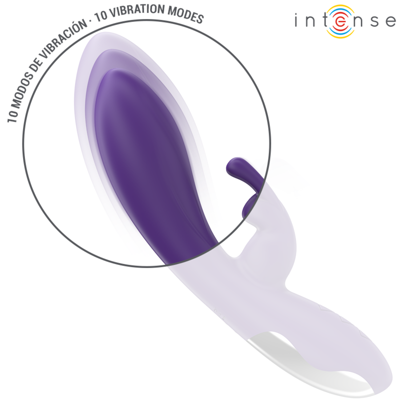 INTENSE - VIBRATORE RANDALL RABBIT 10 VIBRAZIONI VIOLA - INTENSE FUN | Lingerie Harness Boutique