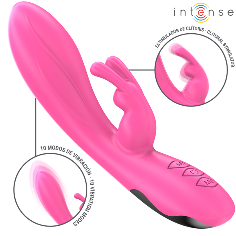 INTENSE - VIBRATORE RANDALL RABBIT 10 VIBRAZIONI ROSA - INTENSE FUN | Lingerie Harness Boutique