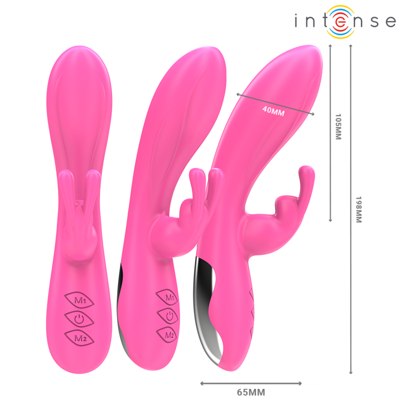 INTENSE - VIBRATORE RANDALL RABBIT 10 VIBRAZIONI ROSA - INTENSE FUN | Lingerie Harness Boutique