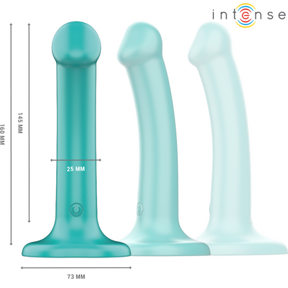 INTENSE - KATIE VIBRATORE CON VENTOSA 10 VIBRAZIONI TELECOMANDO BLU - INTENSE FUN | Lingerie Harness Boutique