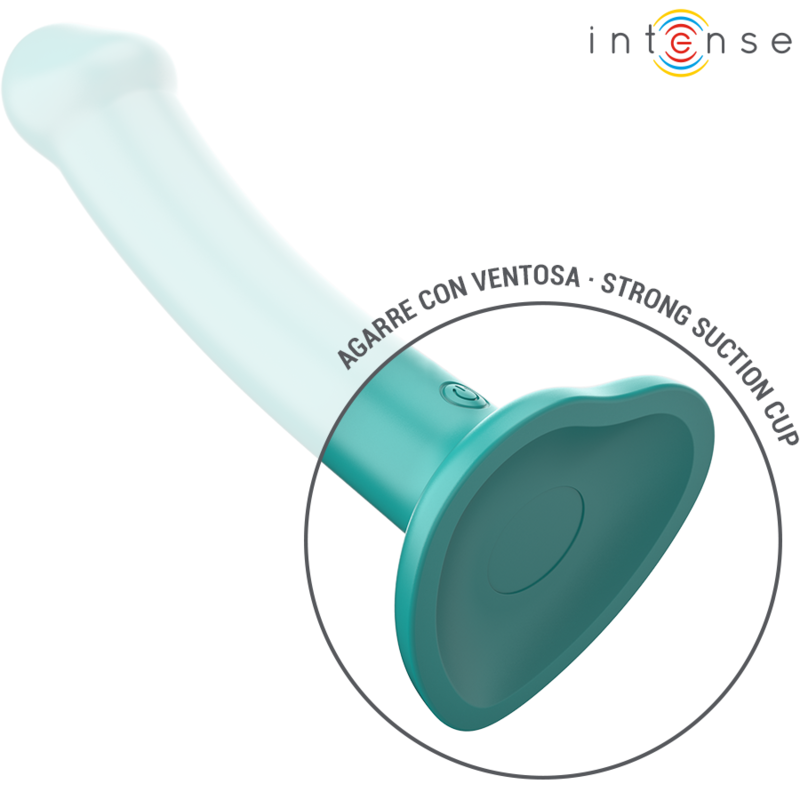 INTENSE - KATIE VIBRATORE CON VENTOSA 10 VIBRAZIONI TELECOMANDO BLU - INTENSE FUN | Lingerie Harness Boutique