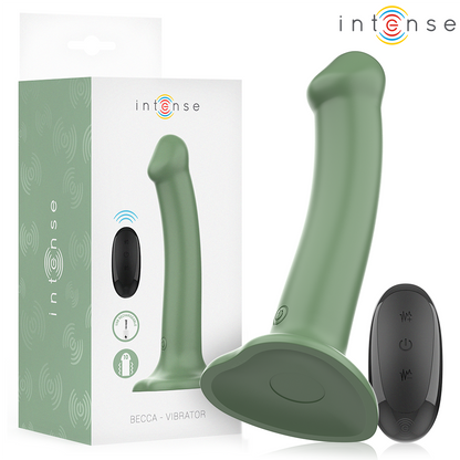 INTENSE - VIBRATORE BECCA CON VENTOSA 10 VIBRAZIONI TELECOMANDO VERDE - INTENSE FUN | Lingerie Harness Boutique