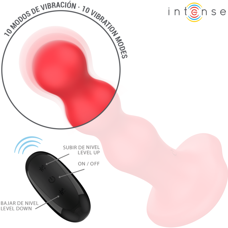 INTENSE - CODY VIBRATORE CON VENTOSA TELECOMANDO ROSSO - INTENSE FUN | Lingerie Harness Boutique
