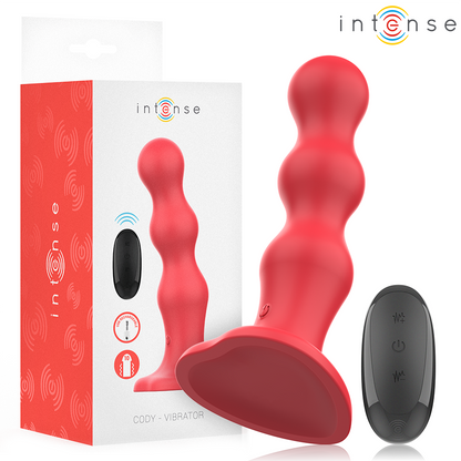 INTENSE - CODY VIBRATORE CON VENTOSA TELECOMANDO ROSSO - INTENSE FUN | Lingerie Harness Boutique