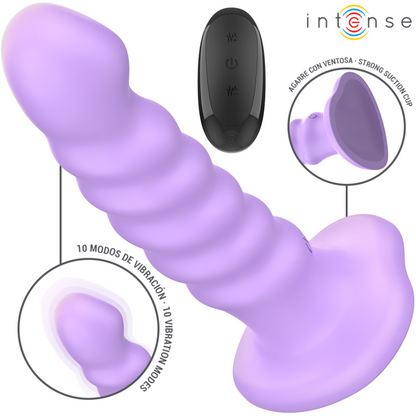 INTENSE - BRENDA VIBRATORE TAGLIA M DESIGN A SPIRALE 10 VIBRAZIONI TELECOMANDO VIOLA - INTENSE FUN | Lingerie Harness Boutique