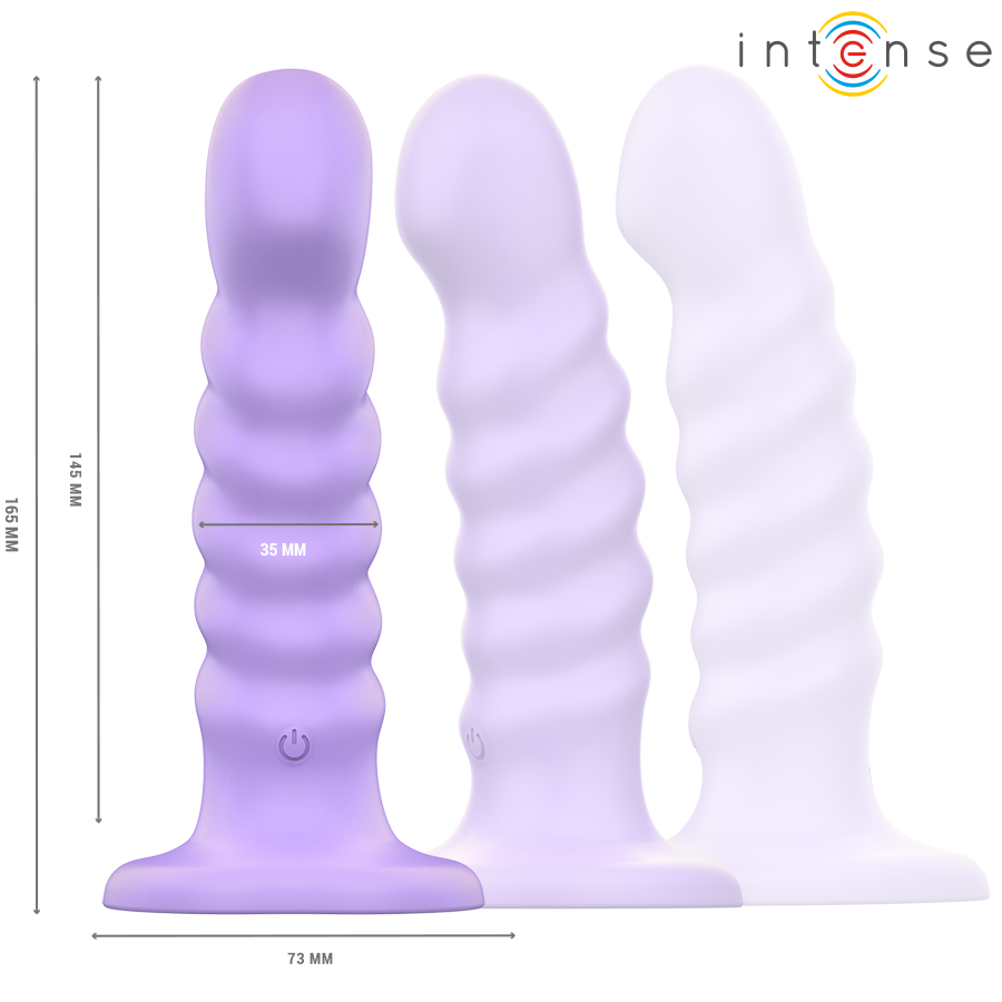 INTENSE - BRENDA VIBRATORE TAGLIA M DESIGN A SPIRALE 10 VIBRAZIONI TELECOMANDO VIOLA - INTENSE FUN | Lingerie Harness Boutique