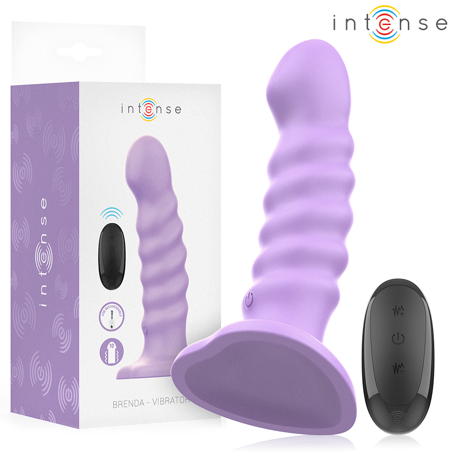 INTENSE - BRENDA VIBRATORE TAGLIA M DESIGN A SPIRALE 10 VIBRAZIONI TELECOMANDO VIOLA - INTENSE FUN | Lingerie Harness Boutique