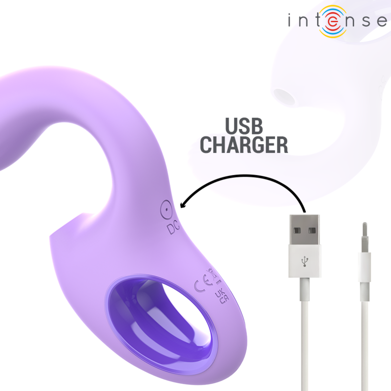 INTENSE - VIBRATORE E STIMOLATORE BAXTER VIOLA - INTENSE FUN | Lingerie Harness Boutique