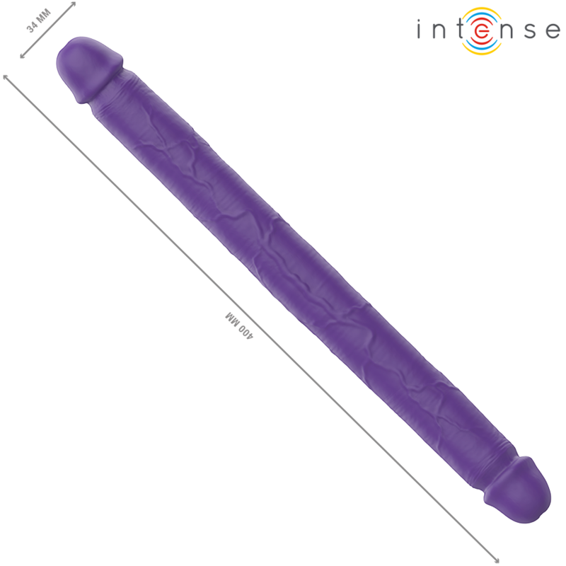 INTENSE - GUNTER DILDO DOPPIO VIBRATORE 40 CM VIOLA TELECOMANDO - INTENSE FUN | Lingerie Harness Boutique