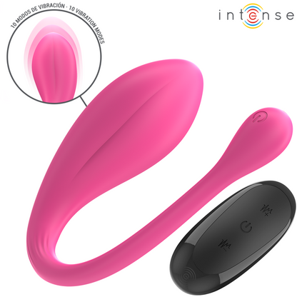 INTENSE - JANICE U VIBRATORE DOPPIA STIMOLAZIONE 10 VIBRAZIONI ROSA TELECOMANDO - INTENSE COUPLES TOYS | Lingerie Harness Boutique
