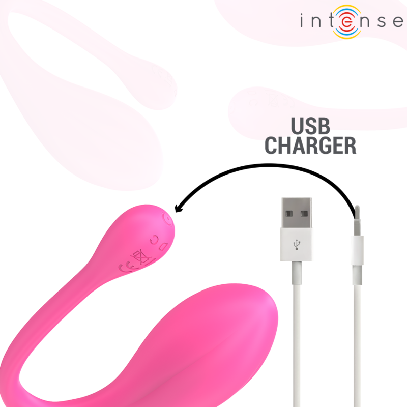 INTENSE - JANICE U VIBRATORE DOPPIA STIMOLAZIONE 10 VIBRAZIONI ROSA TELECOMANDO - INTENSE COUPLES TOYS | Lingerie Harness Boutique