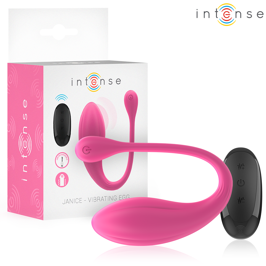INTENSE - JANICE U VIBRATORE DOPPIA STIMOLAZIONE 10 VIBRAZIONI ROSA TELECOMANDO - INTENSE COUPLES TOYS | Lingerie Harness Boutique