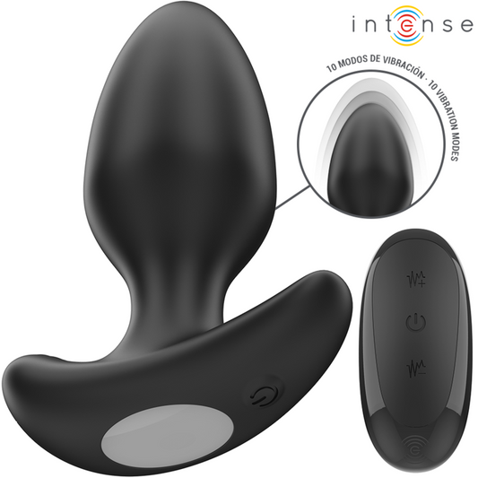 INTENSE - JOEY ANAL PLUG 10 VIBRAZIONI NERO TELECOMANDO - INTENSE ANAL TOYS | Lingerie Harness Boutique