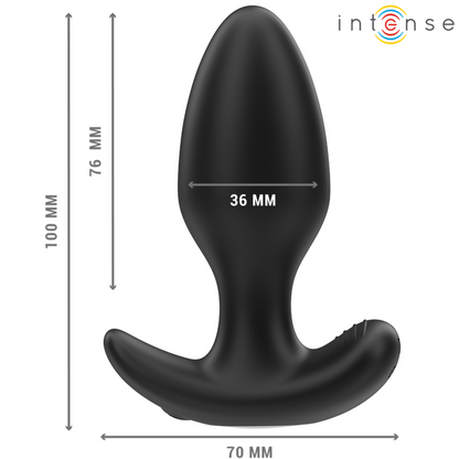 INTENSE - JOEY ANAL PLUG 10 VIBRAZIONI NERO TELECOMANDO - INTENSE ANAL TOYS | Lingerie Harness Boutique