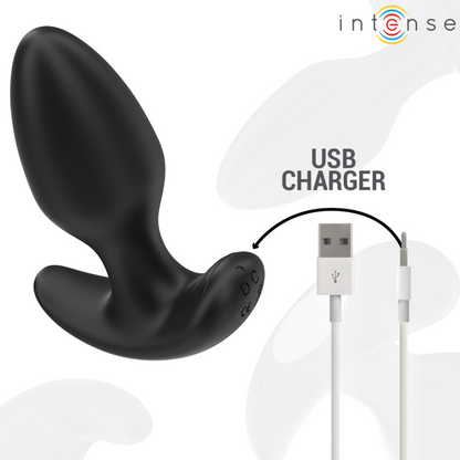 INTENSE - JOEY ANAL PLUG 10 VIBRAZIONI NERO TELECOMANDO - INTENSE ANAL TOYS | Lingerie Harness Boutique