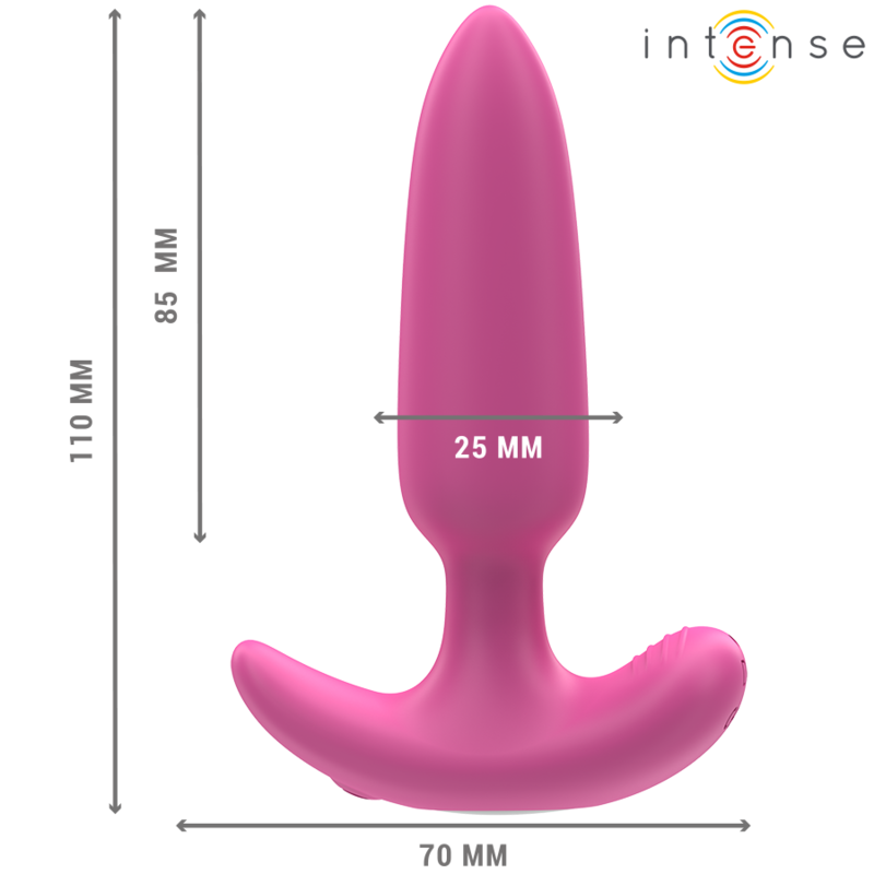 INTENSE - ROSS ANAL PLUG 10 VIBRAZIONI ROSA TELECOMANDO - INTENSE ANAL TOYS | Lingerie Harness Boutique
