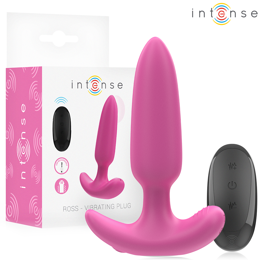 INTENSE - ROSS ANAL PLUG 10 VIBRAZIONI ROSA TELECOMANDO - INTENSE ANAL TOYS | Lingerie Harness Boutique