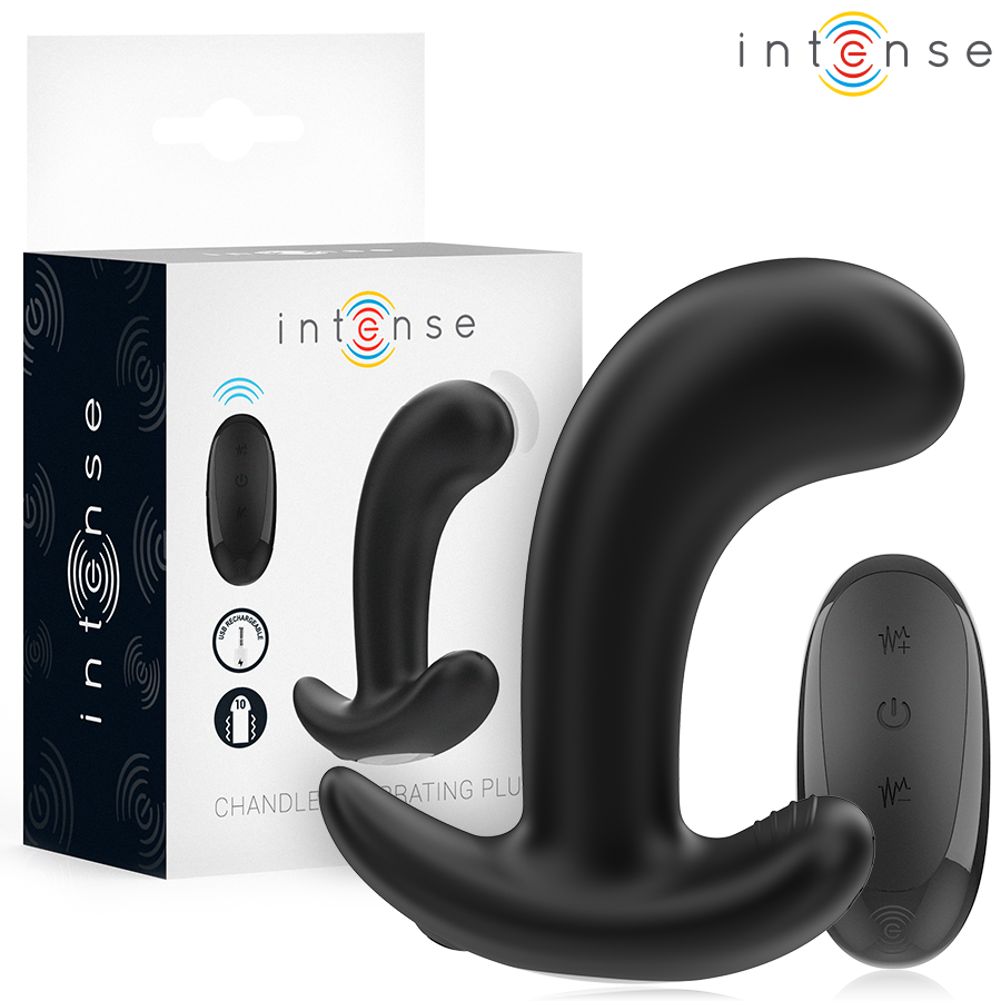INTENSE - CHANDLER ANAL PLUG 10 VIBRAZIONI NERO TELECOMANDO - INTENSE ANAL TOYS | Lingerie Harness Boutique