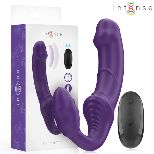 INTENSE - JILL DOPPIO VIBRATORE 20 CM VIOLA TELECOMANDO - INTENSE FUN | Lingerie Harness Boutique