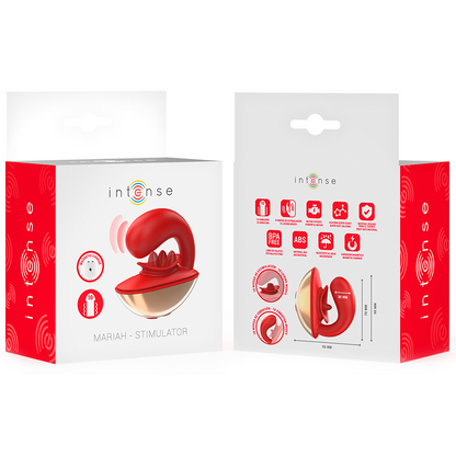 INTENSE - VIBRATORE E STIMOLATORE MARIAH A FORMA DI U 10 VIBRAZIONI ROSSO - INTENSE FUN | Lingerie Harness Boutique