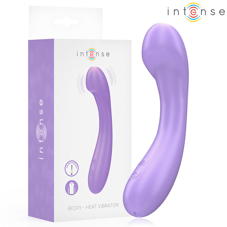 INTENSE - VIBRATORE BECKY 19 CM RISCALDABILE 7 VIBRAZIONI VIOLA - INTENSE FUN | Lingerie Harness Boutique